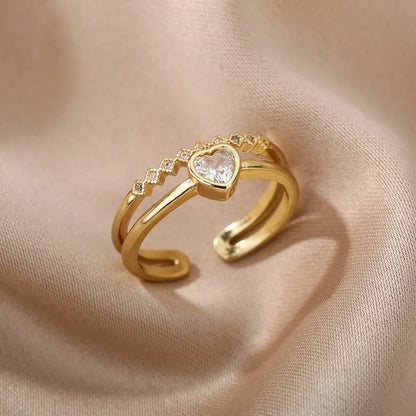 Evil Eye Rings for Women – Gold Color Stainless Steel Rings |Trend Luxury Wedding & Couple Jewelry