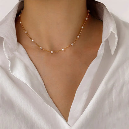 Chic & Stylish Three Layer Golden Metal Necklace with Three Pendants
