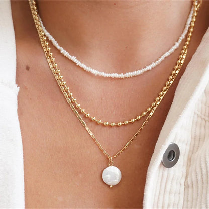 Vintage Multilevel Geometric Necklace