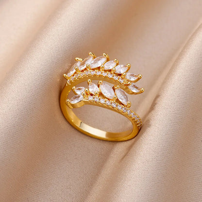 Evil Eye Rings for Women – Gold Color Stainless Steel Rings |Trend Luxury Wedding & Couple Jewelry