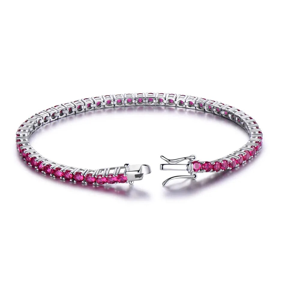925 Sterling Silver Peridot Tennis Bracelet for Women – Elegant Birthstone Jewelry Gift