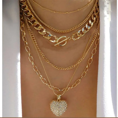 Vintage Multilevel Geometric Necklace