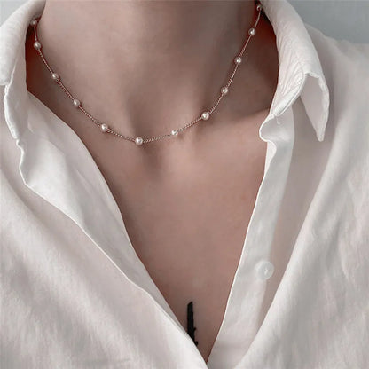 Chic & Stylish Three Layer Golden Metal Necklace with Three Pendants