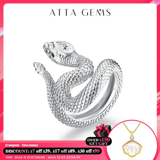 Exquisite 925 Sterling Silver & 14K Gold Snake Ring – Perfect Gift Jewelry