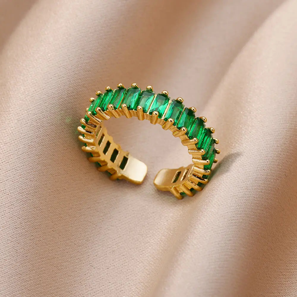 Evil Eye Rings for Women – Gold Color Stainless Steel Rings |Trend Luxury Wedding & Couple Jewelry