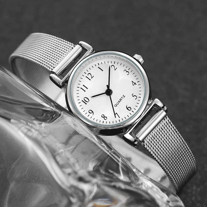 6PCS Women's Watch and Jewelry Set | Elegant Watch, Necklace, Bracelet, Earrings & Ring Gift Set