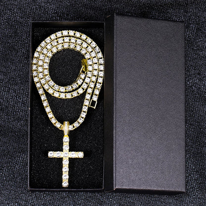 rendy Hip Hop Jewelry Set – 16mm Cuban Link Necklace, Bracelet & Watch for Men/Women