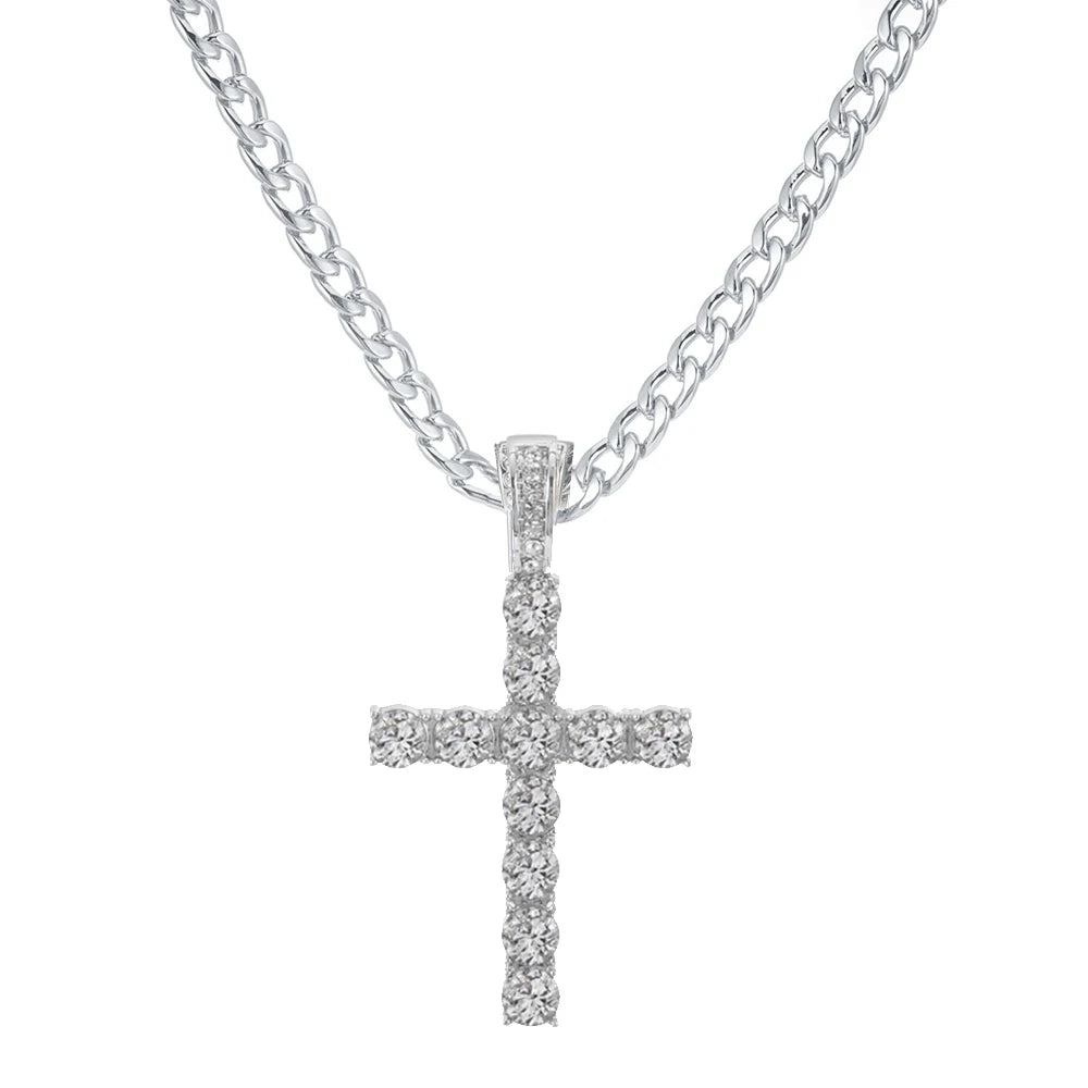 rendy Hip Hop Jewelry Set – 16mm Cuban Link Necklace, Bracelet & Watch for Men/Women