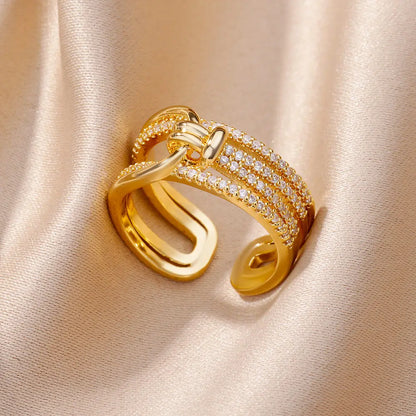 Evil Eye Rings for Women – Gold Color Stainless Steel Rings |Trend Luxury Wedding & Couple Jewelry
