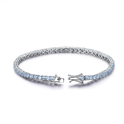 925 Sterling Silver Peridot Tennis Bracelet for Women – Elegant Birthstone Jewelry Gift
