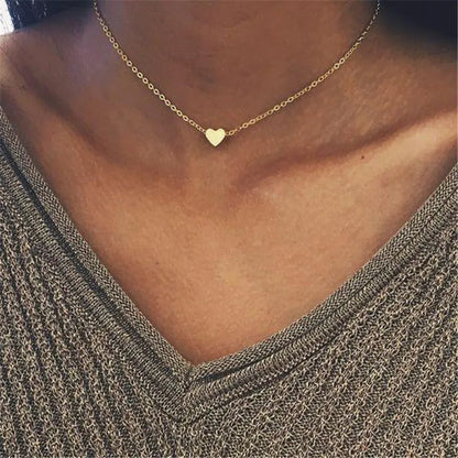 Chic & Stylish Three Layer Golden Metal Necklace with Three Pendants