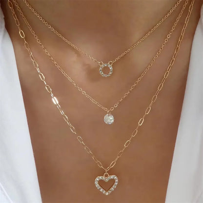 Vintage Multilevel Geometric Necklace