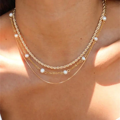 Vintage Multilevel Geometric Necklace
