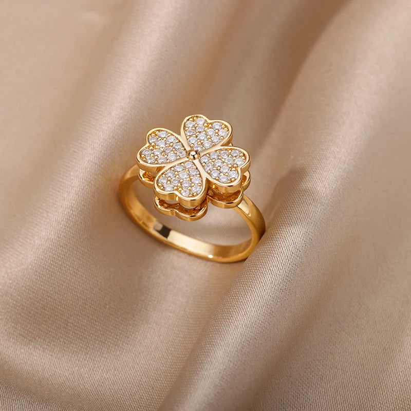 Evil Eye Rings for Women – Gold Color Stainless Steel Rings |Trend Luxury Wedding & Couple Jewelry