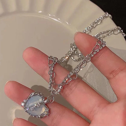 Statement Imitation Pearl Necklace – Long Chain with Big Pendant for Women | Fashion Jewelry Gift