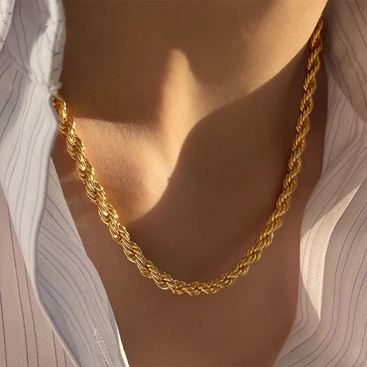 Bold & Timeless: 5mm Stainless Steel Gothic Rope Chain – The Ultimate Unisex Statement Piece