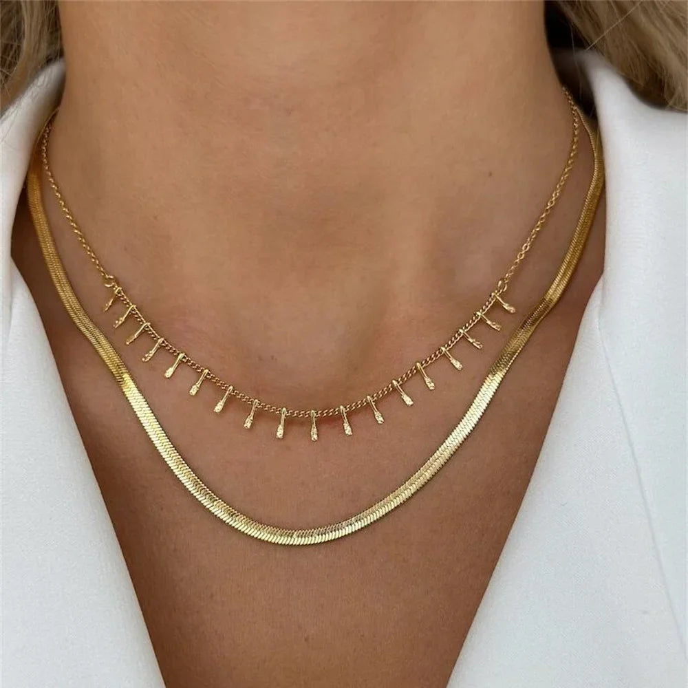 Vintage Multilevel Geometric Necklace