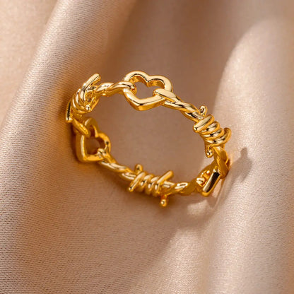 Evil Eye Rings for Women – Gold Color Stainless Steel Rings |Trend Luxury Wedding & Couple Jewelry
