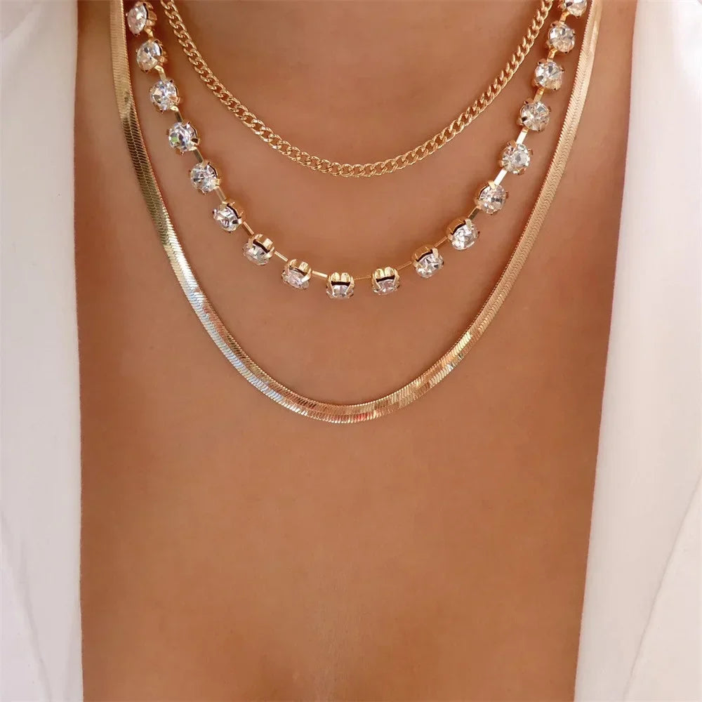 Vintage Multilevel Geometric Necklace