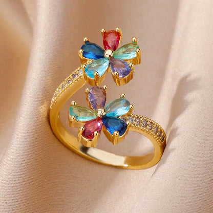 Evil Eye Rings for Women – Gold Color Stainless Steel Rings |Trend Luxury Wedding & Couple Jewelry