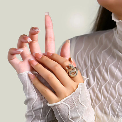 Exquisite 925 Sterling Silver & 14K Gold Snake Ring – Perfect Gift Jewelry
