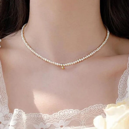 Chic & Stylish Three Layer Golden Metal Necklace with Three Pendants