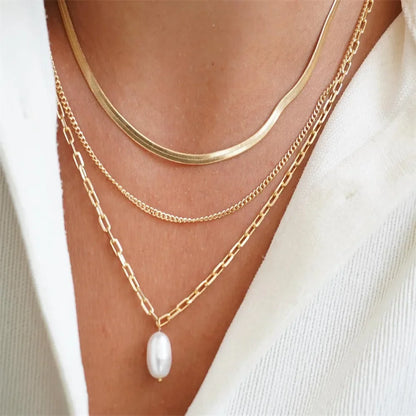 Vintage Multilevel Geometric Necklace